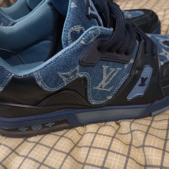Louis Vuitton Blue Athletic Sneakers with Distinctive Design